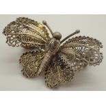 800 silver butterfly brooch