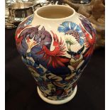 Moorcroft Vase of Smiles trial 14/1/14 H: 40 cm