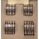 Set of four Wedgwood Vera Wang napkin rings