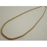 14ct yellow gold filled rope necklace