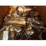 Quantity of silver plate including cutlery