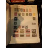 Stock album of worldwide postage stamps