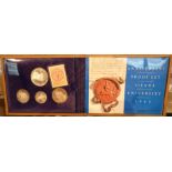 Nineteen sets of proof Vienna University four coin sets