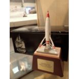 New and unused boxed Olszewski Disney annual passholder Moonliner Rocket to the Moon 2008 model