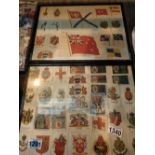 Two framed sets of Kensitas silks