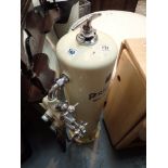 Vintage Permutit metal water softener with chrome fittings