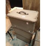 Steel bound vintage cabin trunk