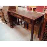 Mahogany console table and vintage bureau