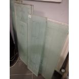 Ten pieces of frosted etched window or door glass ( various sizes )