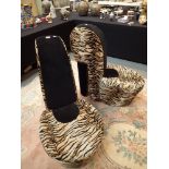 Pair of leopard skin stiletto style high