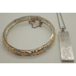 925 silver cuff bracelet and a hallmarke