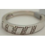 9ct white gold diamond half eternity rin