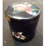 Moorcroft lidded circular Blue Orchid po