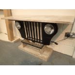 Wooden table with jeep front L: 137 cm