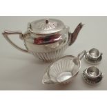 Miniature tea set for two stamped 925