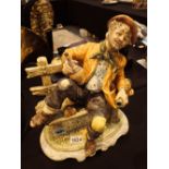 Capodimonte large figurine Tramp on a Be