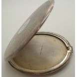 Hallmarked silver ladies compact no mirr