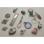 Collection of 925 silver charms