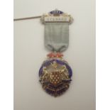 Hallmarked silver Masonic medal for boys