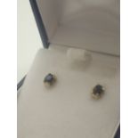 9ct gold sapphire earrings