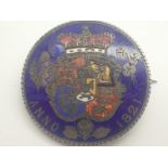 Silver George IIII enamelled coin 1821