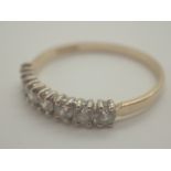 9ct gold half eternity ring set with sev