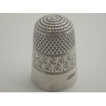 Hallmarked silver thimble size 17