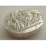 Late Georgian Dutch silver pill box with