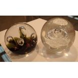 Two Caithness paperweights Moonflower and Starwatch