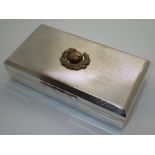 Silver plated military style cigarette box