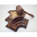 Auctioneers hammer and brass topped gavel
