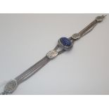 925 silver bracelet with cabochon 20g