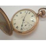 Gold plated full hunter Thomas Russell & Sons of Liverpool pocket watch