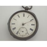 935 silver cased Illinois Watch Co pocket watch A/F CONDITION REPORT: This item has