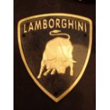 Cast iron Lamborghini sign H: 20 cm