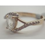 10K fancy solitaire ring size Q 2.46g CONDITION REPORT: Hallmarked as 9ct gold.