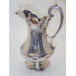 Victorian hallmarked silver jug London assay 1844 276g