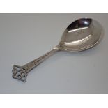 Commemorative hallmarked silver caddy spoon for BP 1854 1954