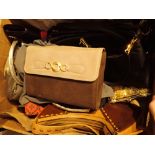 Box of ladies handbags