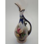 Royal Worcester small Hadleys roses ewer H: 20 cm