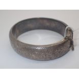 Hallmarked silver bangle assay Birmingham 26g