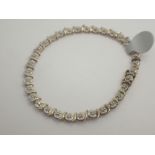 9ct yellow and white gold diamond bracelet