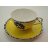 Royal Worcester yellow cup and saucer set