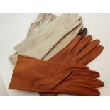 Four pairs of vintage leather gloves