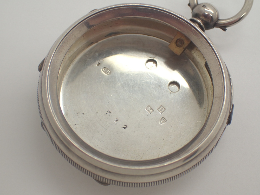 Sterling silver Chester hallmarked solid silver pocket watch case c1887