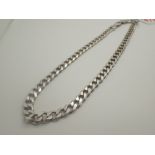 925 heavy silver link necklace L: 50 cm 73g