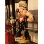 Cast iron Popeye figurine H: 22 cm