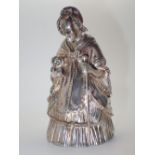 Elkington silver plated nodding Old Mother Hubbard bell