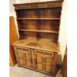 Welsh dresser with two drawers over two cupboards 120 x 45 x 180 cm H