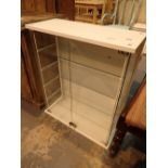 Five shelved wall display cabinet with glass sides and doors 61 x 72 D: 25 cm